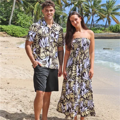 Kona Ohia Brown_Seaside Shirt~Nohea Maxi