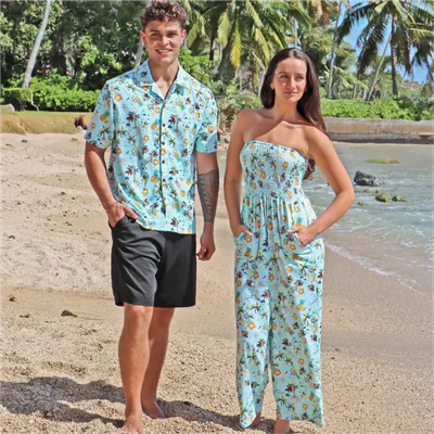 Island Palm_Seaside Shirt~Trini Jumper
