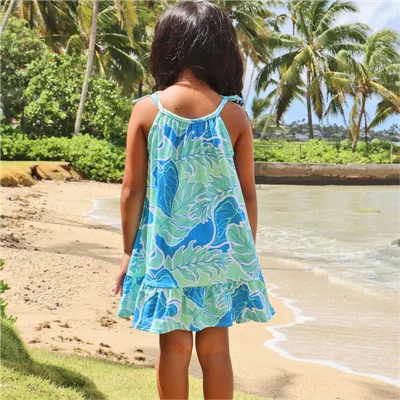Lagoon Monstera_Coco Dress-Back