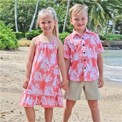 Coral Tropic_Alana Dress~Island Shirt