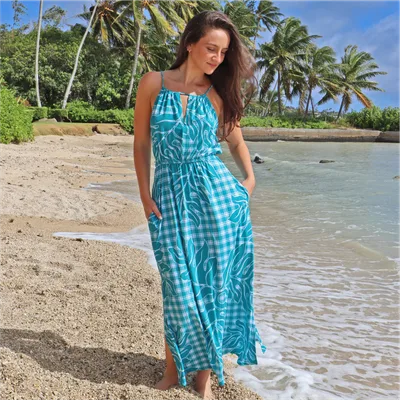 Palaka Leaf Teal_Augustina Maxi