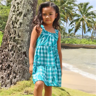 Palaka Leaf Teal_Rosanna Dress