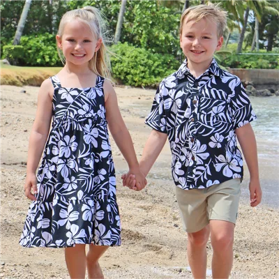 Midnight Hibiscus_Zuri Dress~Island Shirt
