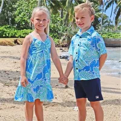 Lagoon Monstera_Ivy Dress~Island Shirt